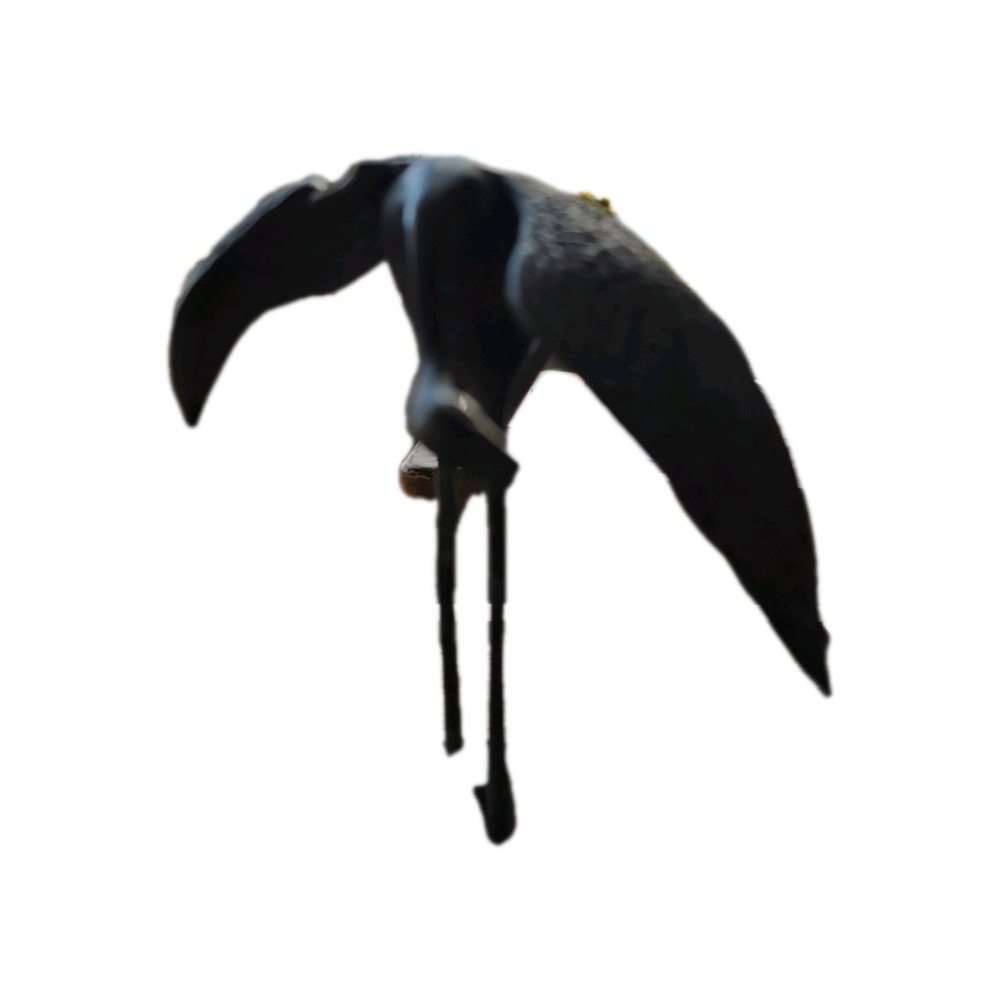 Bronze Heron Sculpture Figure On Stand 7 1/2 Inches Tall Detailed Mid‎ Century